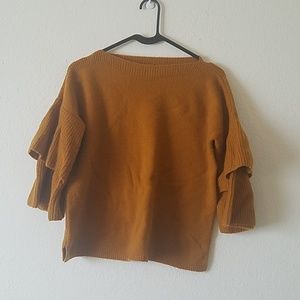 Madewell crop like burnt orange sweater size XS